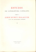					View Vol. 10 (1962-1967) : Estudis de literatura catalana oferts a Jordi Rubió i Balaguer : 1
				
