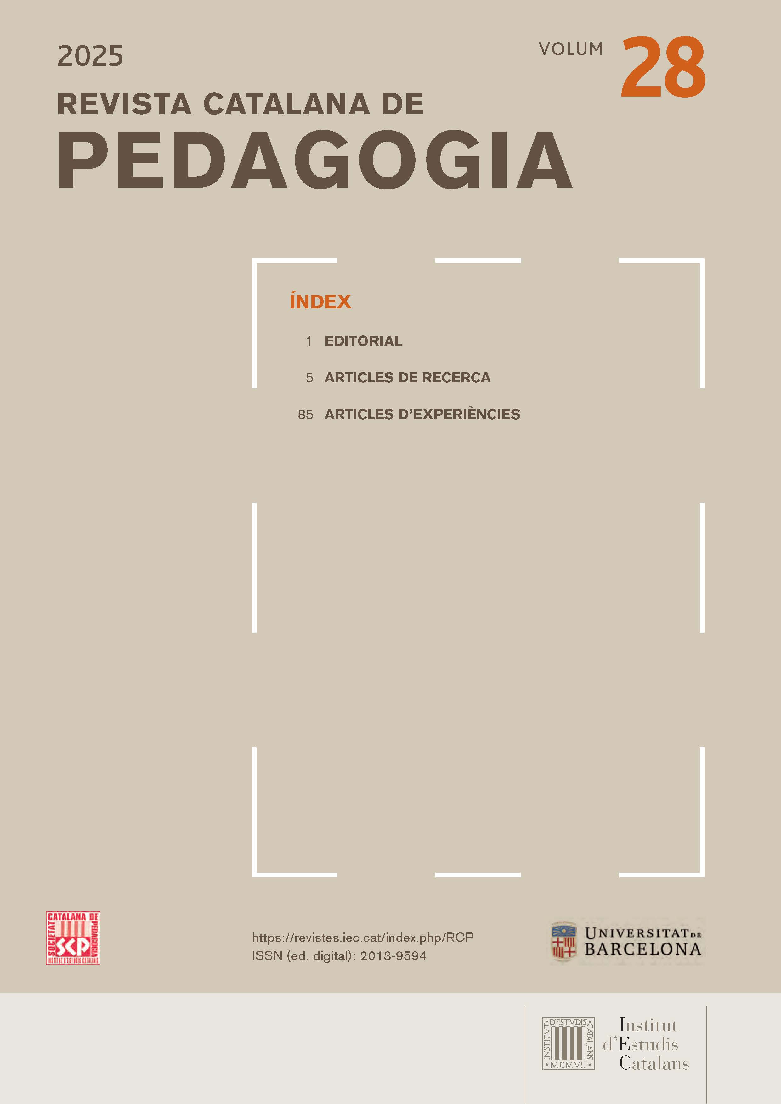 					Veure Vol. 28 (2025): Tendències d’èxit, realitats emergents i noves expectatives en educació
				