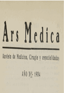 					Ver Vol. 10 Núm. 104 (1934): Ars Medica. Revista de Medicina, Cirurgía y Especialidades
				
