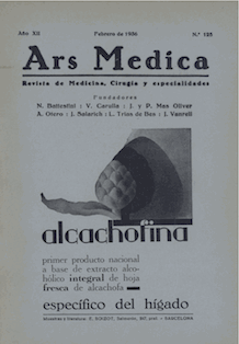 					Veure Vol. 12 Núm. 125 (1936): Ars Medica. Revista de Medicina, Cirurgía y Especialidades
				
