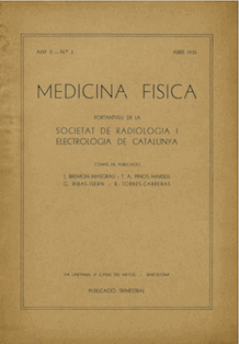 					View Vol. 2 No. 3 (1935): Medicina Física - Portantveu de la Societat de Radiologia i Electrologia de Catalunya -
				