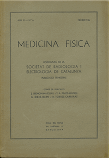 					Veure Vol. 3 Núm. 6 (1936): Medicina Física - Portantveu de la Societat de Radiologia i Electrologia de Catalunya -
				