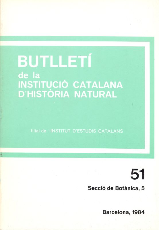 					Veure Vol. 51 : 1984 (Secció de Botànica, 5)
				