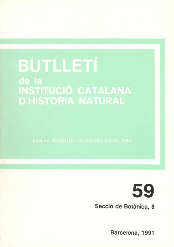 					Veure Vol. 59 : 1991 (Secció de Botànica, 8)
				