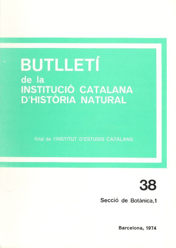 					Veure Vol. 38 : 1974 (Secció de Botànica, 1)
				